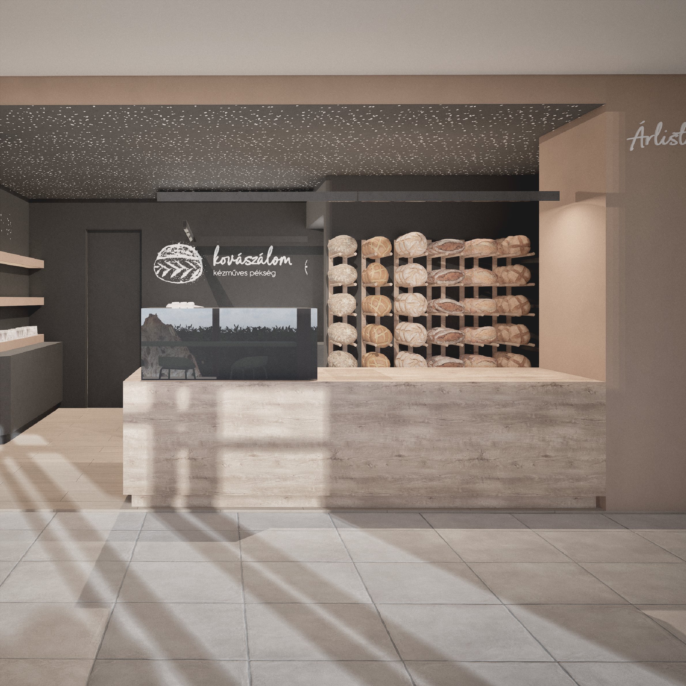 PÉKSÉG ÉS KÁVÉZÓ KIALAKÍTÁSA, KAPOSVÁR
   
   BELSŐÉPÍTÉSZETI VÁZLATTERVI TERVDOKUMENTÁCIÓ
		 TERVEZÉS ÉVE:2025